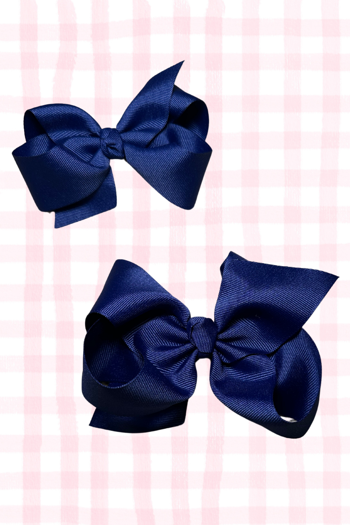 KING Light Navy Grosgrain Bow