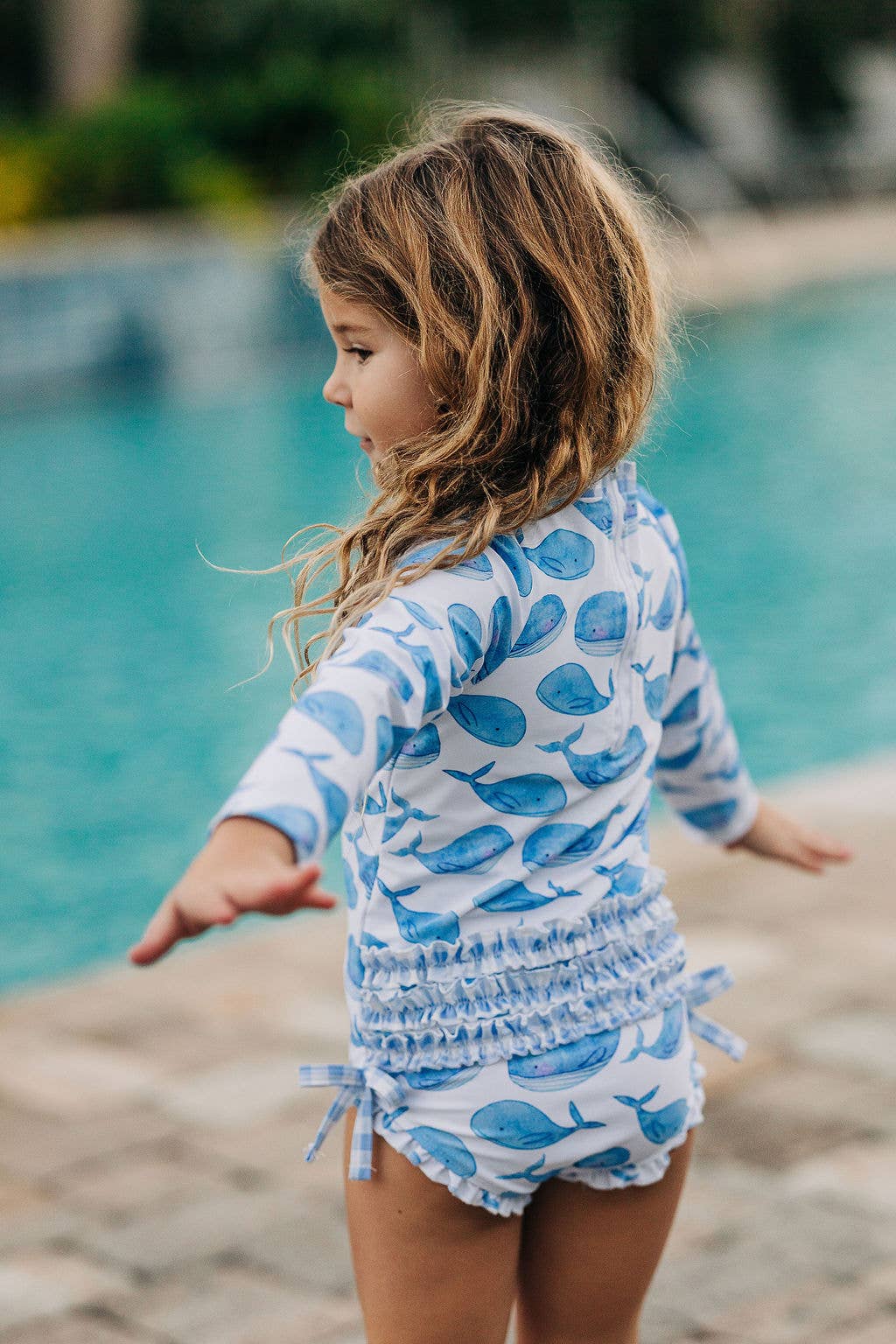 Winnie Whales Ruffle Bottom Swimsuit