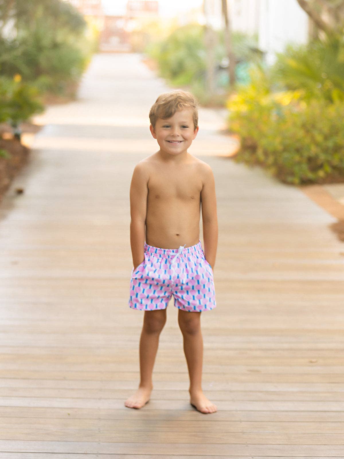 Hayden Happiness Pink N' Blue Boy Trunks