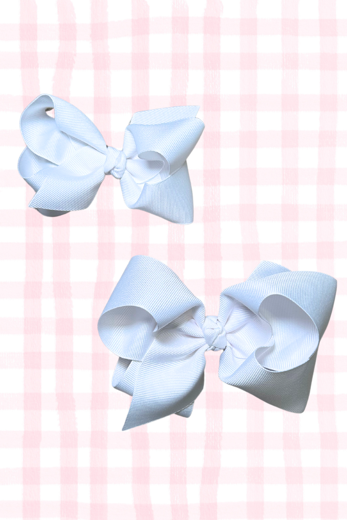 KING White Grosgrain Bow