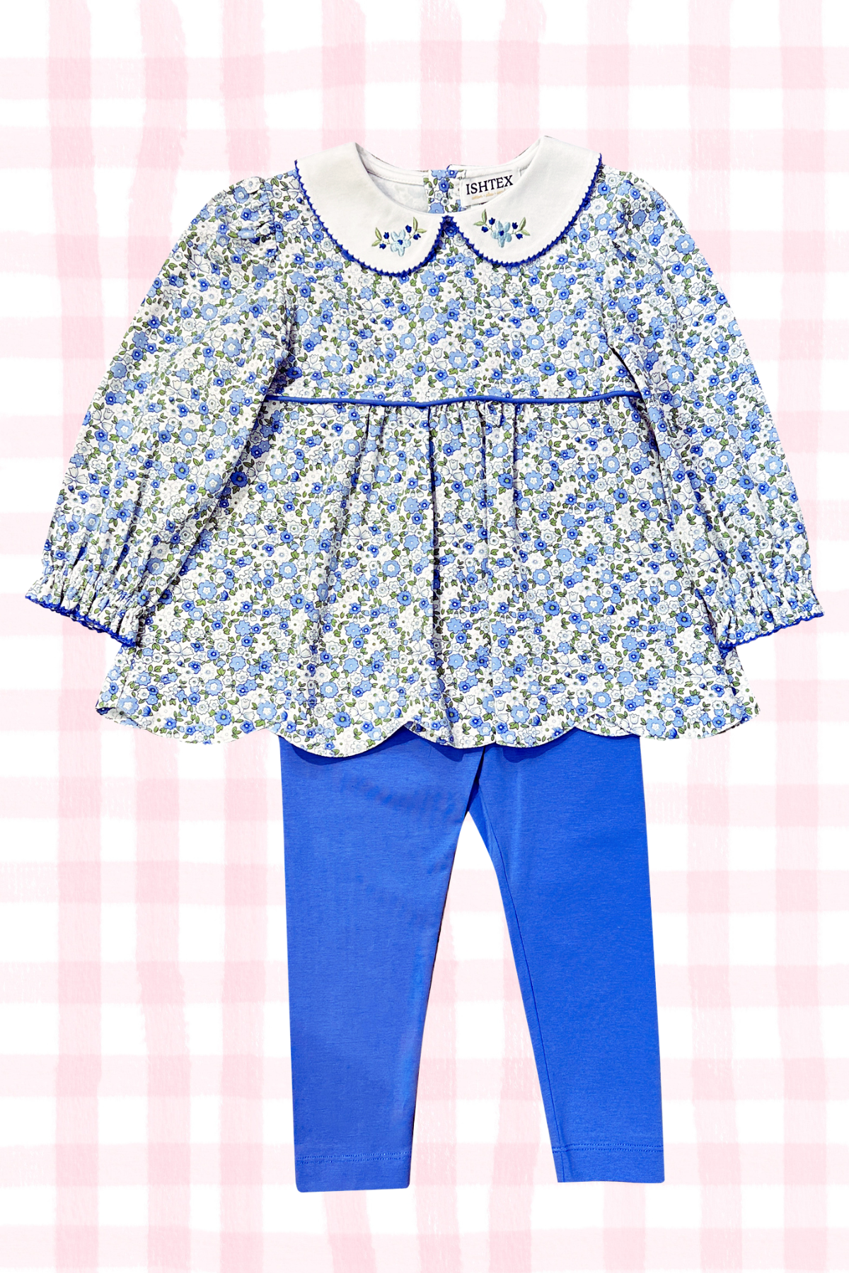 Blue Flower Legging Set