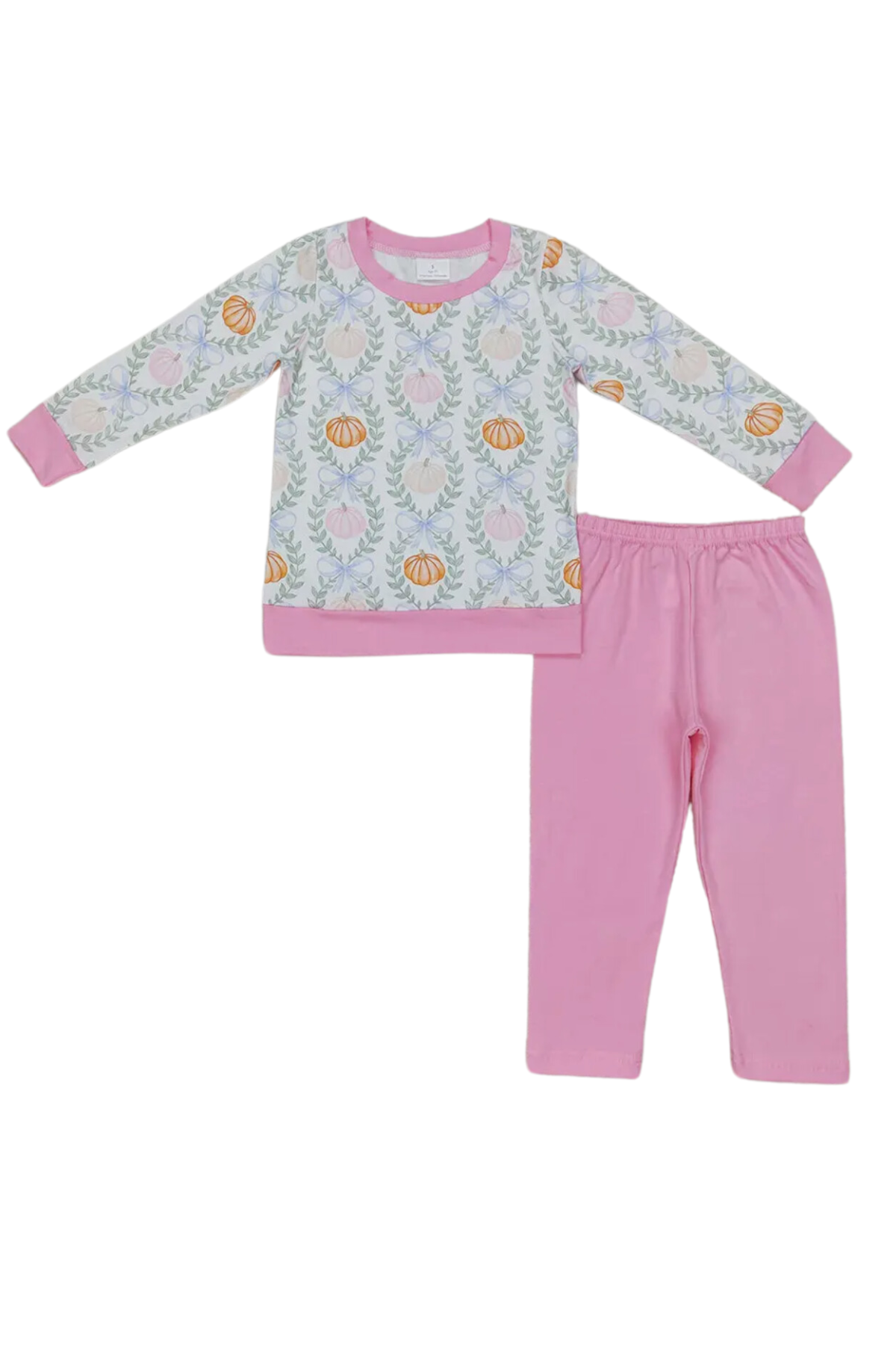 Girls Pumpkin & Bows Set