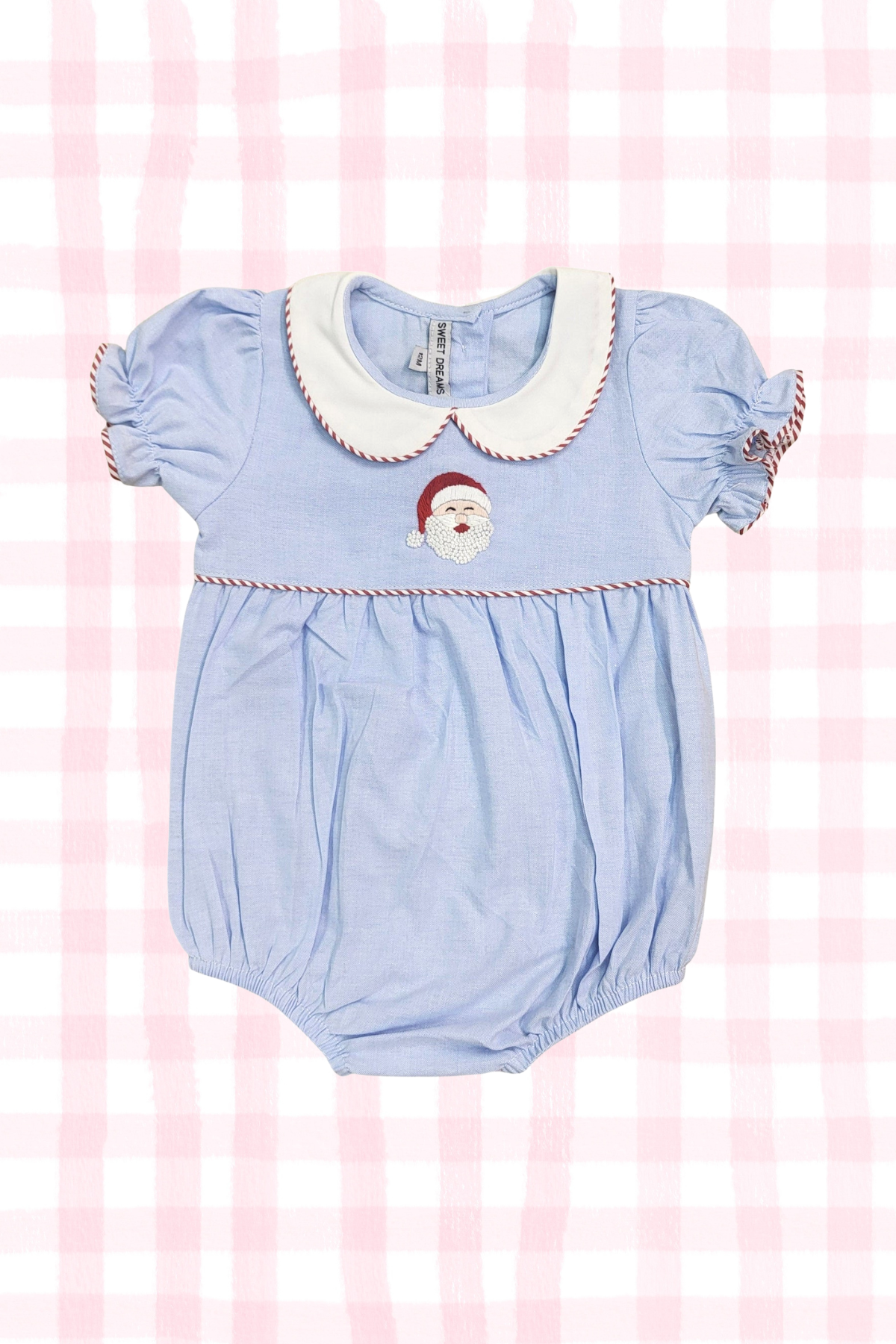 Santa Embroidery Girl Bubble