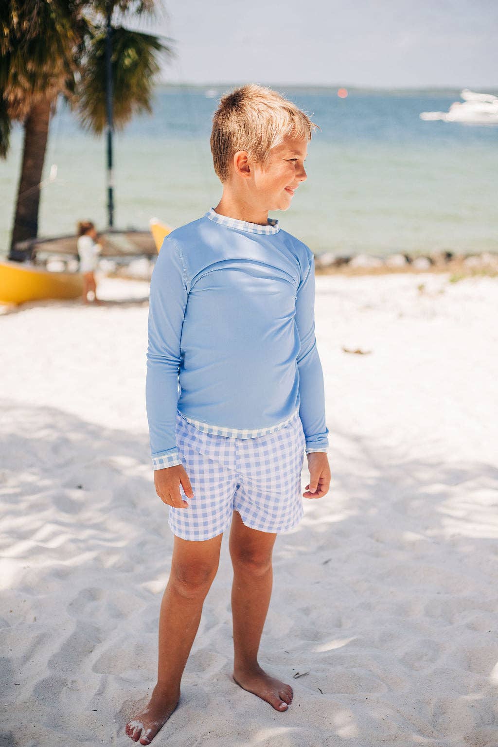 Barron Blue Gingham - Rashguard