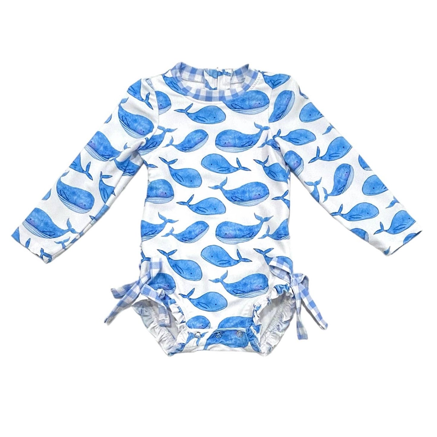 Winnie Whales Ruffle Bottom Swimsuit