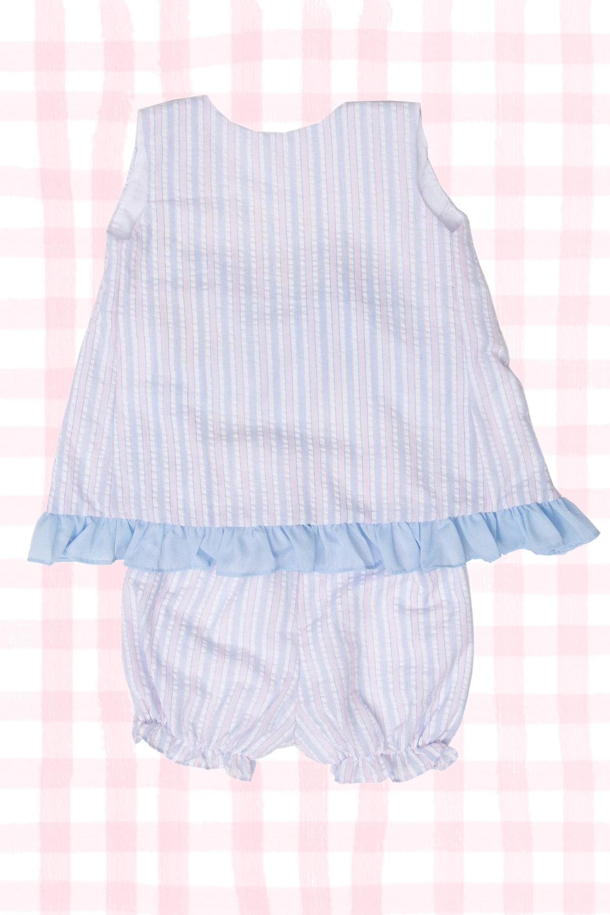 Blakely Pink Striped Bloomer Set