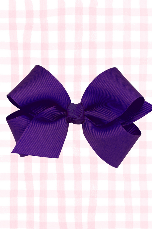 Purple Grosgrain Bow