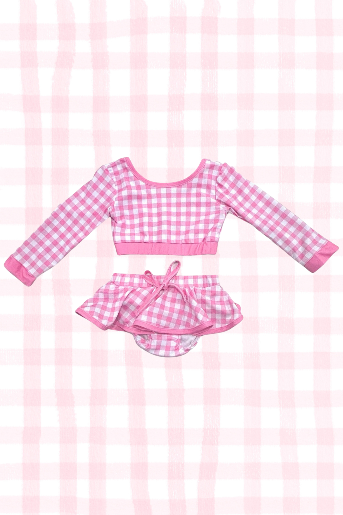 Payton Pink Gingham Skirt Bikini