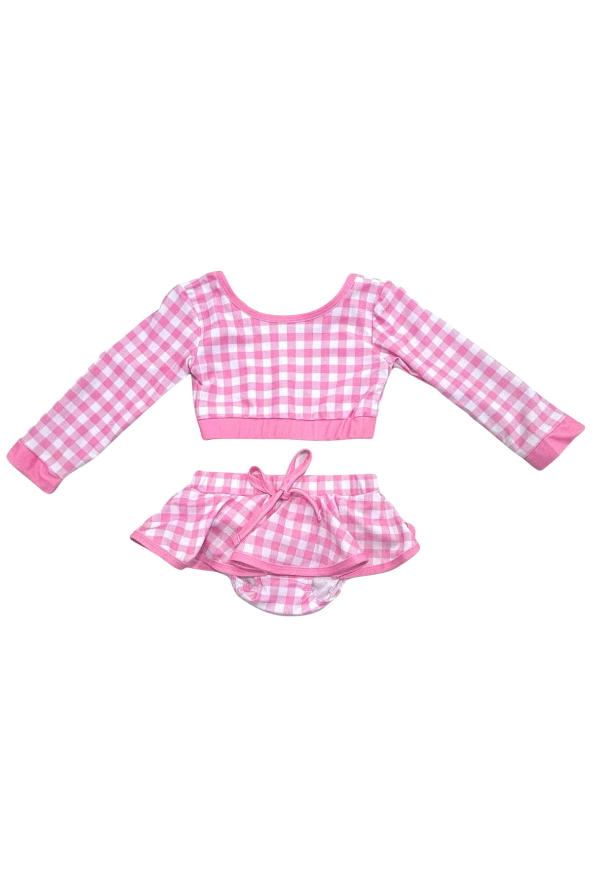 Payton Pink Gingham Skirt Bikini