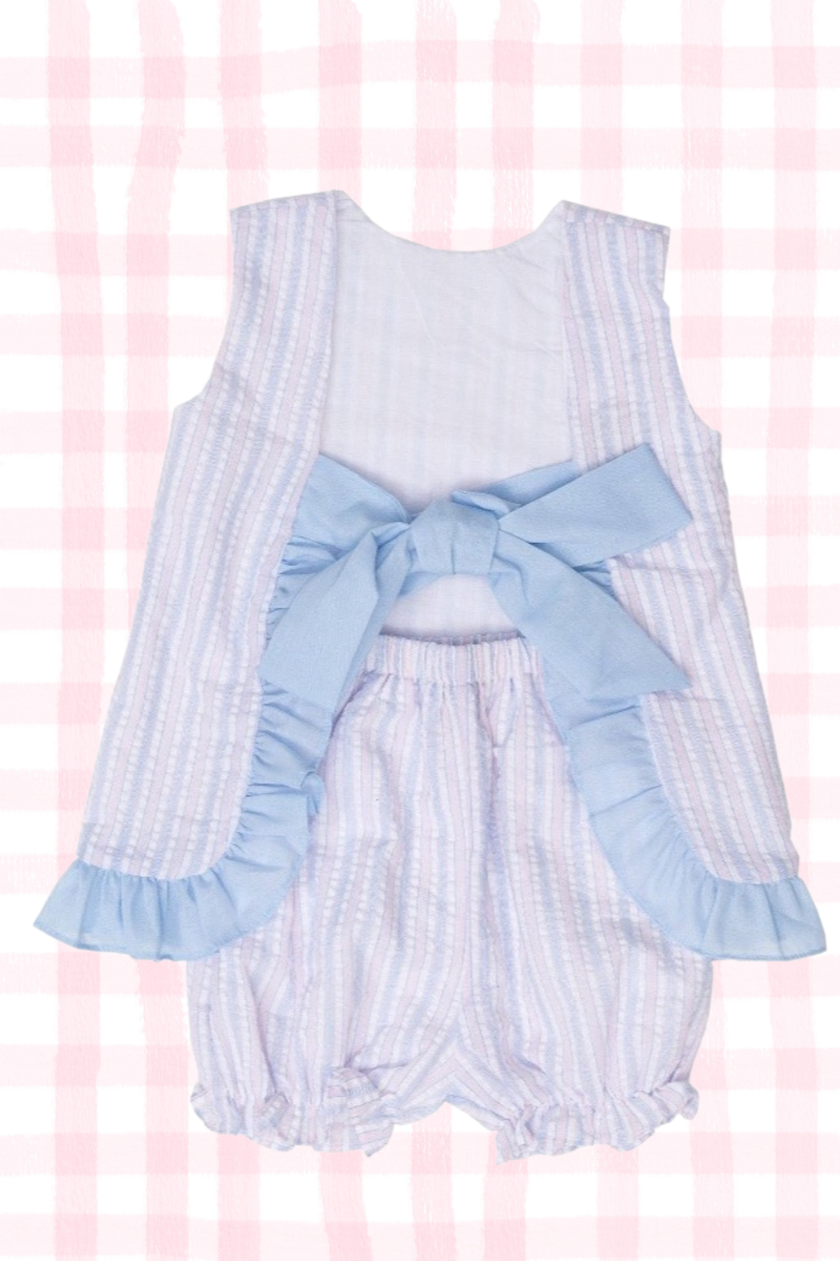 Blakely Pink Striped Bloomer Set