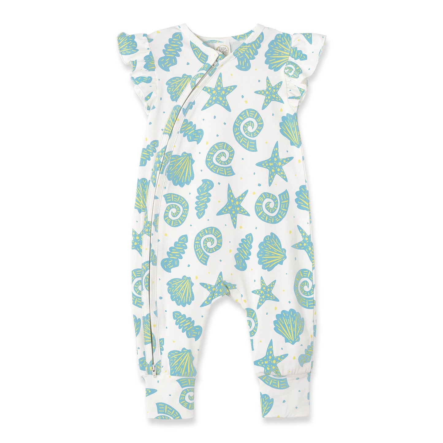 Sophie Seashells Bamboo Zipper Romper