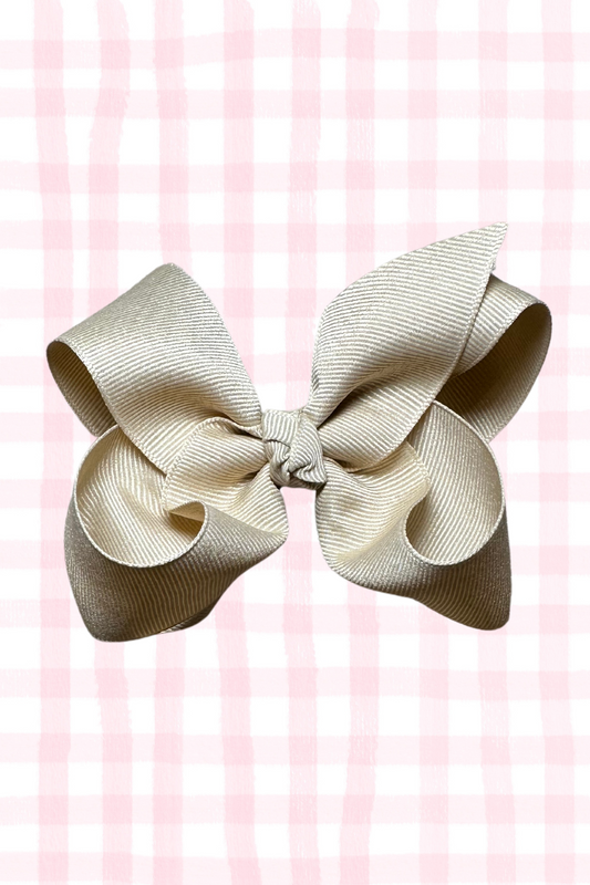 Natural Grosgrain Bow