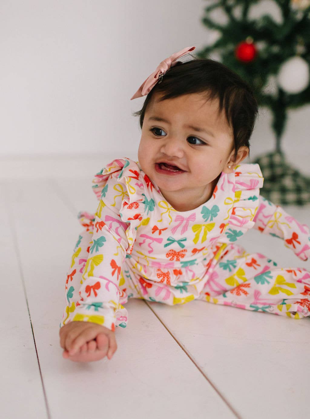 Bailey Bow Baby Romper