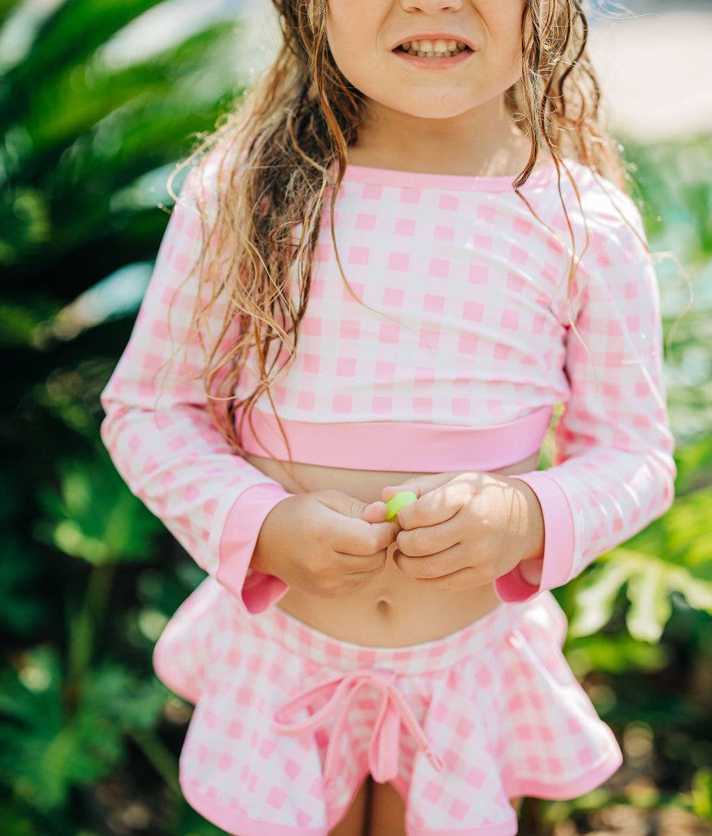 Payton Pink Gingham Skirt Bikini