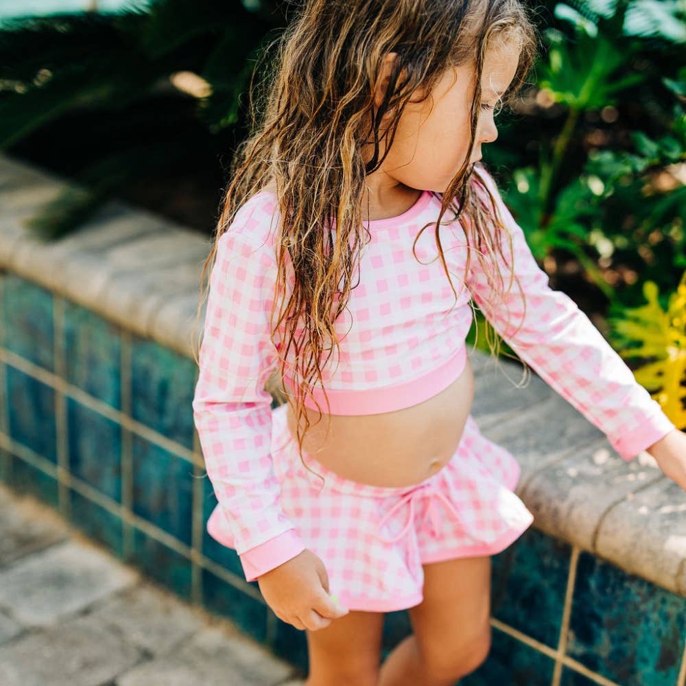 Payton Pink Gingham Skirt Bikini