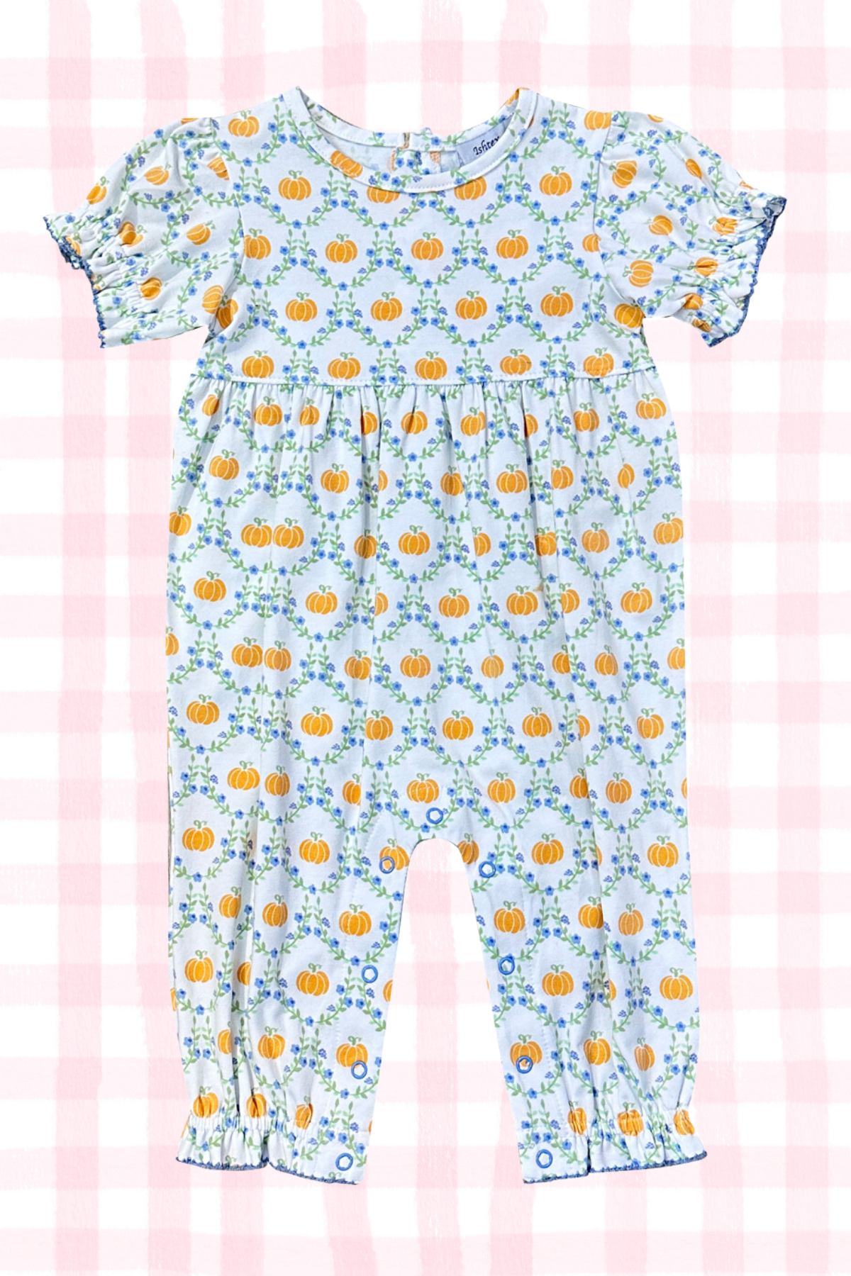 Poppy Pumpkin Girl Romper