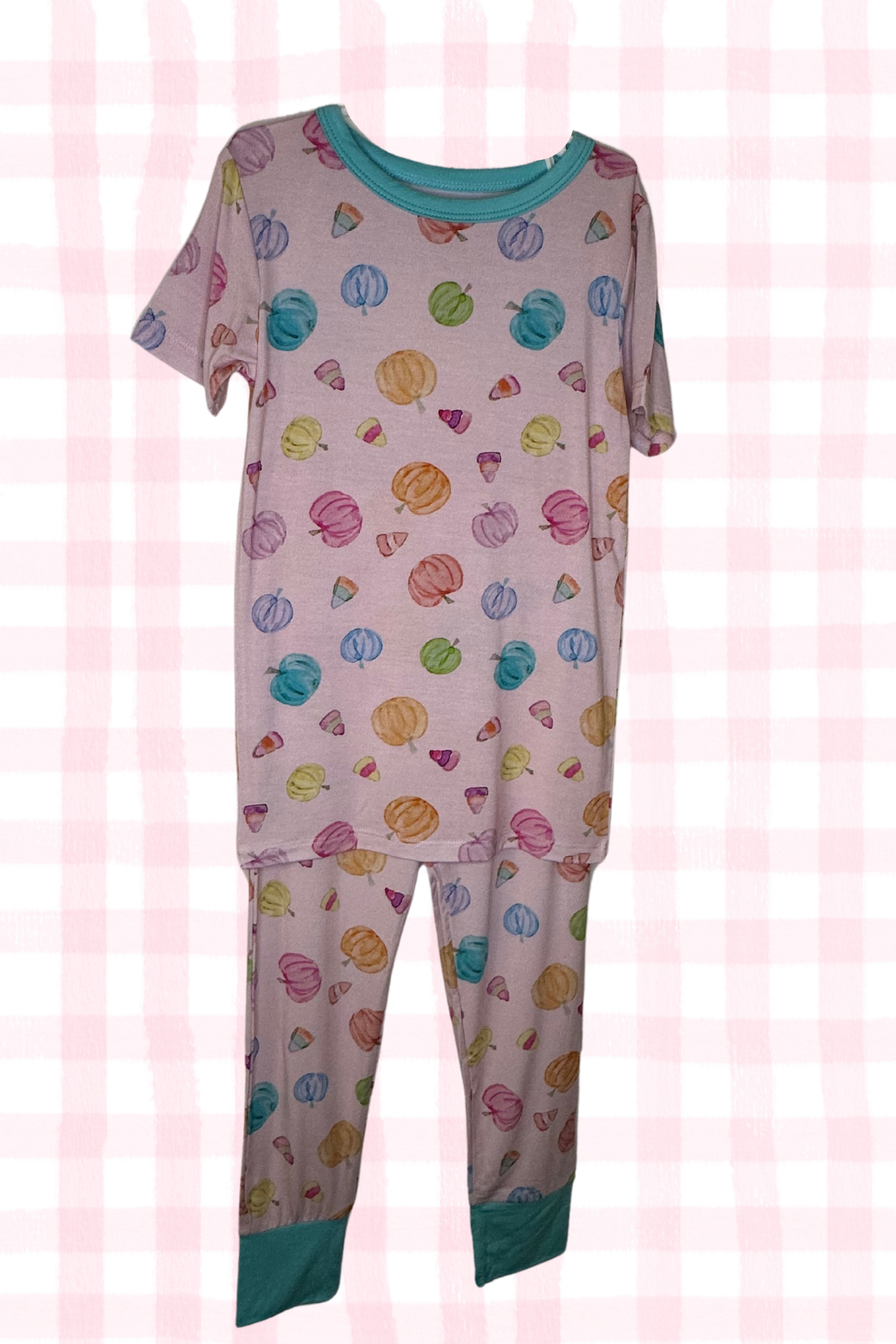 Pink Pumpkin Two Piece Pajama Set