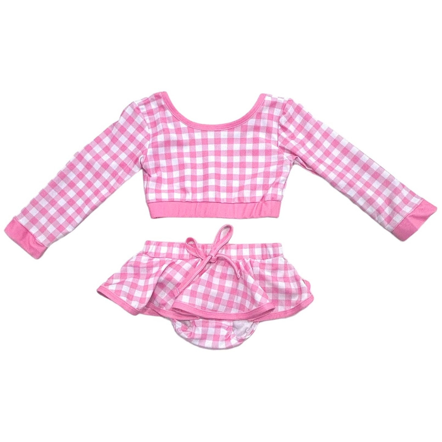 Payton Pink Gingham Skirt Bikini